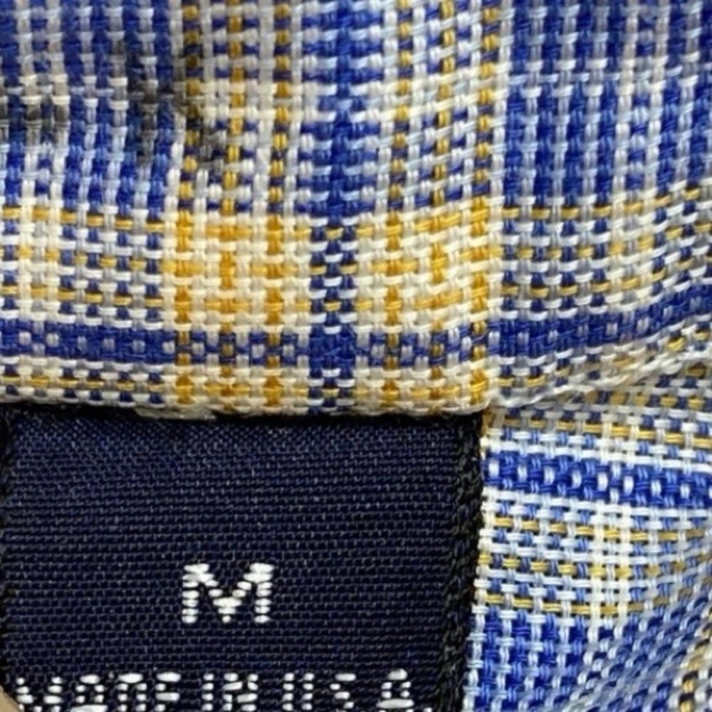 Authentic vintage Burberrys Men Plaid Shirt in Blue and Yellow medium with COA - Picture 5 of 8